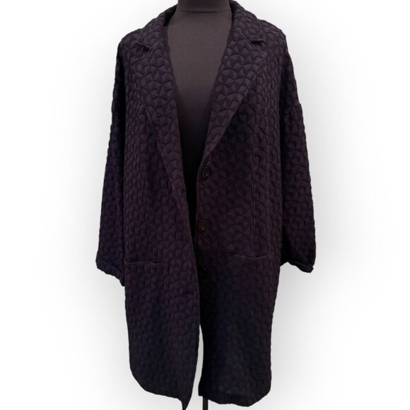 DIDI soft half long, dark blue jacket - Picture 1 of 8